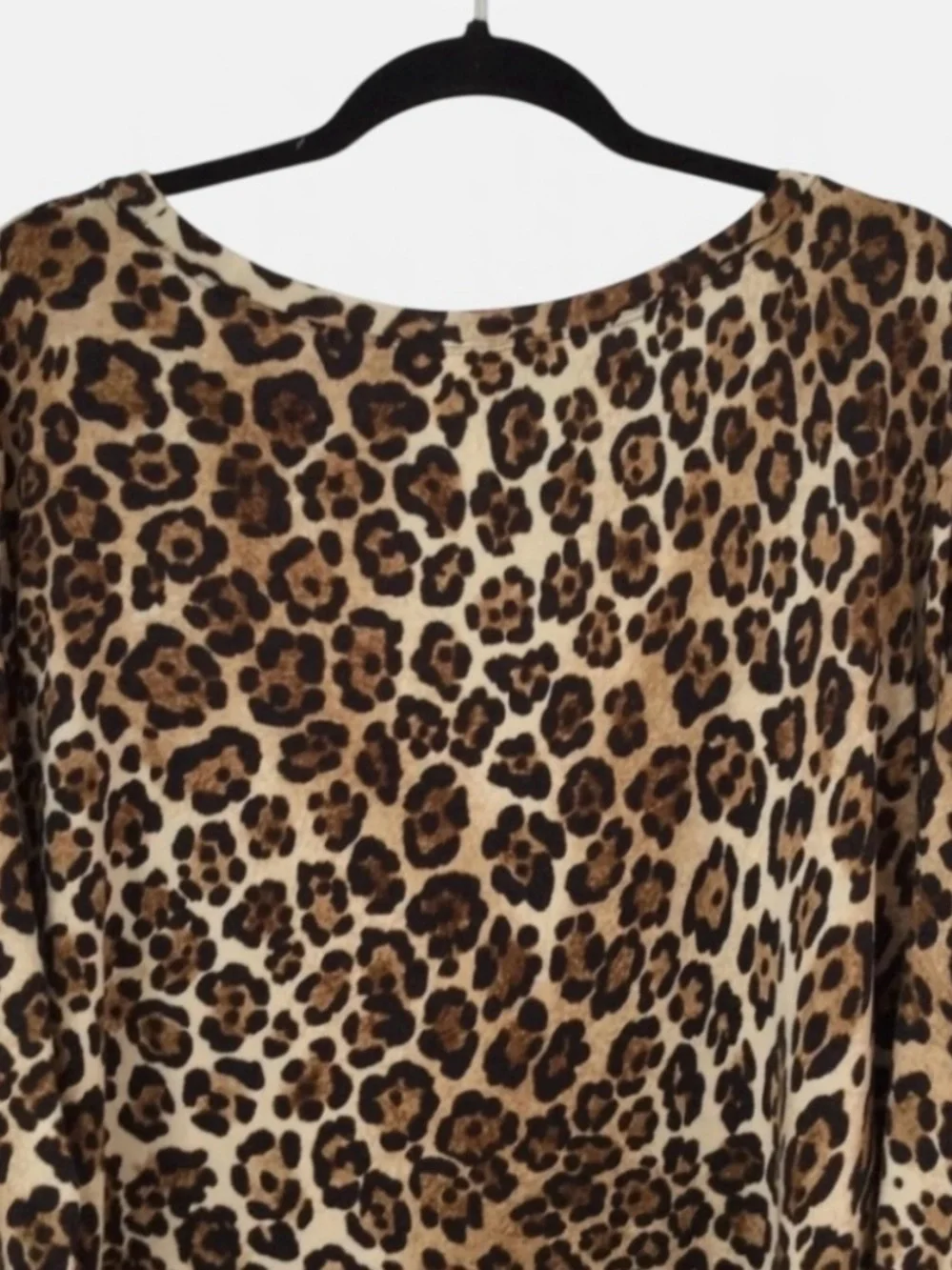 🎉HP🎉 RUBY RD 3/4 Sleeve Leopard Print Handkerchief Sharkbite Tunic Top 3X - Picture 8 of 11